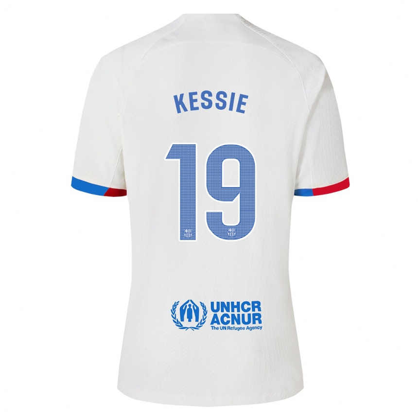 Kinder Fußball Franck Kessie #19 Weiß Auswärtstrikot Trikot 2023/24 T-Shirt Luxemburg