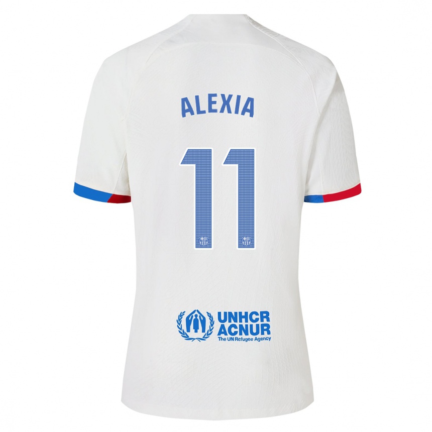 Kinder Fußball Alexia Putellas #11 Weiß Auswärtstrikot Trikot 2023/24 T-Shirt Luxemburg