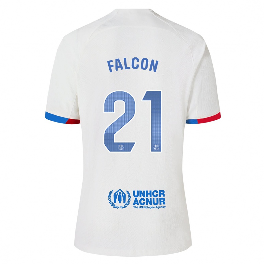 Kinder Fußball Andrea Falcon #21 Weiß Auswärtstrikot Trikot 2023/24 T-Shirt Luxemburg