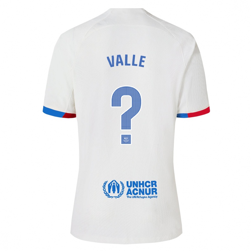 Kinder Fußball Alex Valle #0 Weiß Auswärtstrikot Trikot 2023/24 T-Shirt Luxemburg