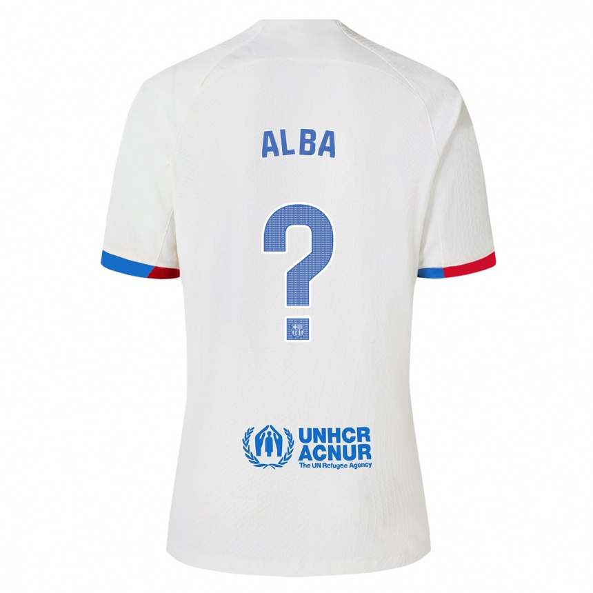 Kinder Fußball Txus Alba #0 Weiß Auswärtstrikot Trikot 2023/24 T-Shirt Luxemburg