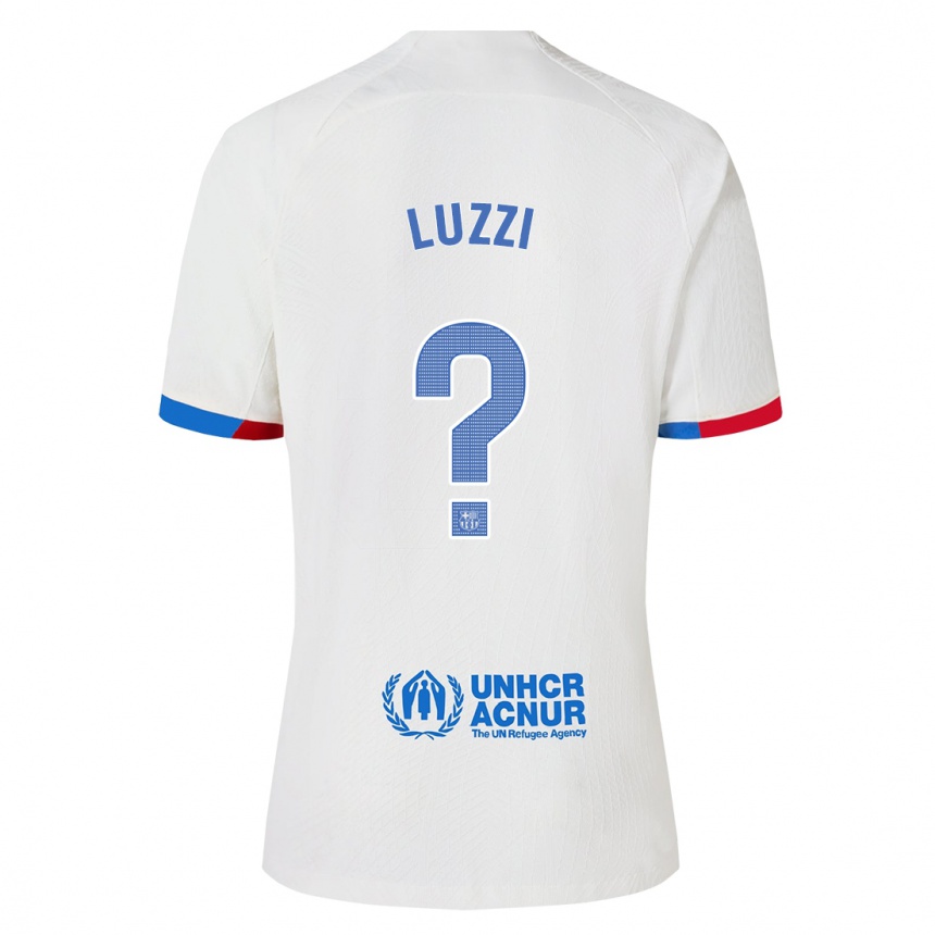 Kinder Fußball Fabian Luzzi #0 Weiß Auswärtstrikot Trikot 2023/24 T-Shirt Luxemburg