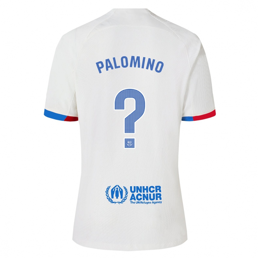 Kinder Fußball Oriol Palomino #0 Weiß Auswärtstrikot Trikot 2023/24 T-Shirt Luxemburg