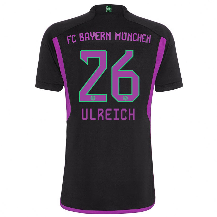 Kinder Fußball Sven Ulreich #26 Schwarz Auswärtstrikot Trikot 2023/24 T-Shirt Luxemburg