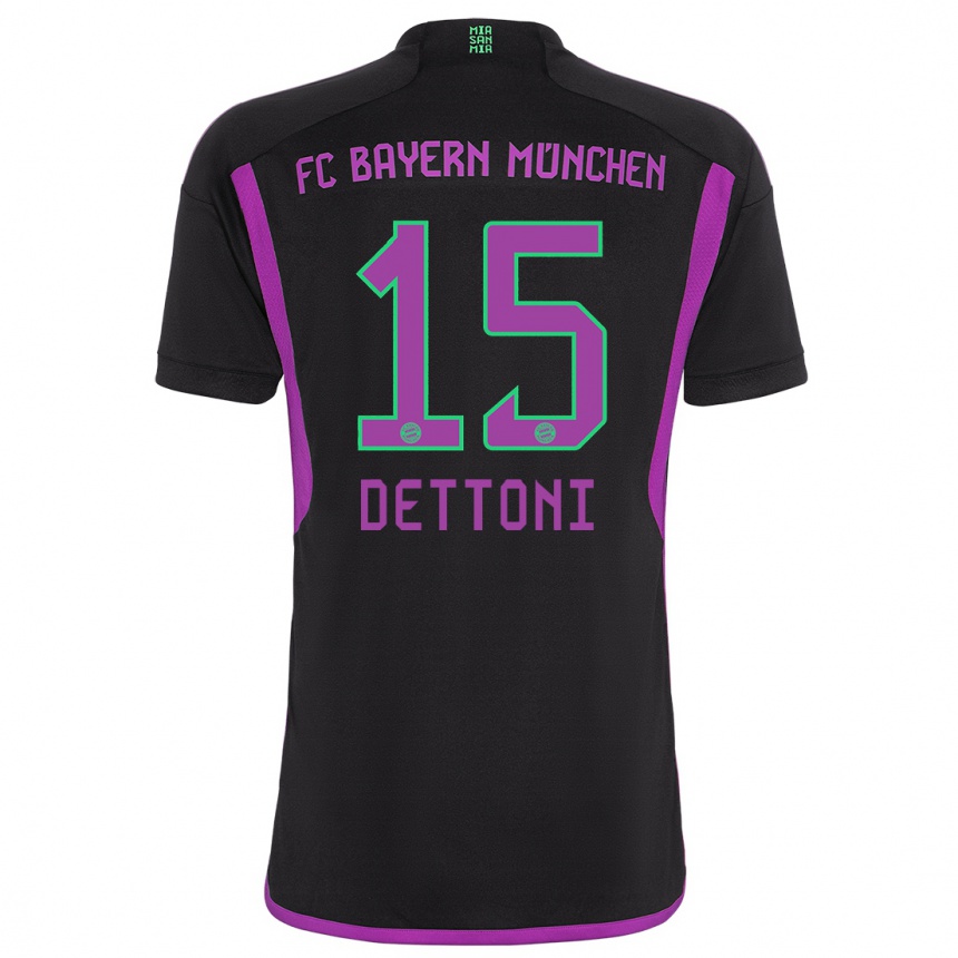 Kinder Fußball Grayson Dettoni #15 Schwarz Auswärtstrikot Trikot 2023/24 T-Shirt Luxemburg