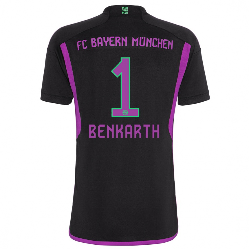 Kinder Fußball Laura Benkarth #1 Schwarz Auswärtstrikot Trikot 2023/24 T-Shirt Luxemburg