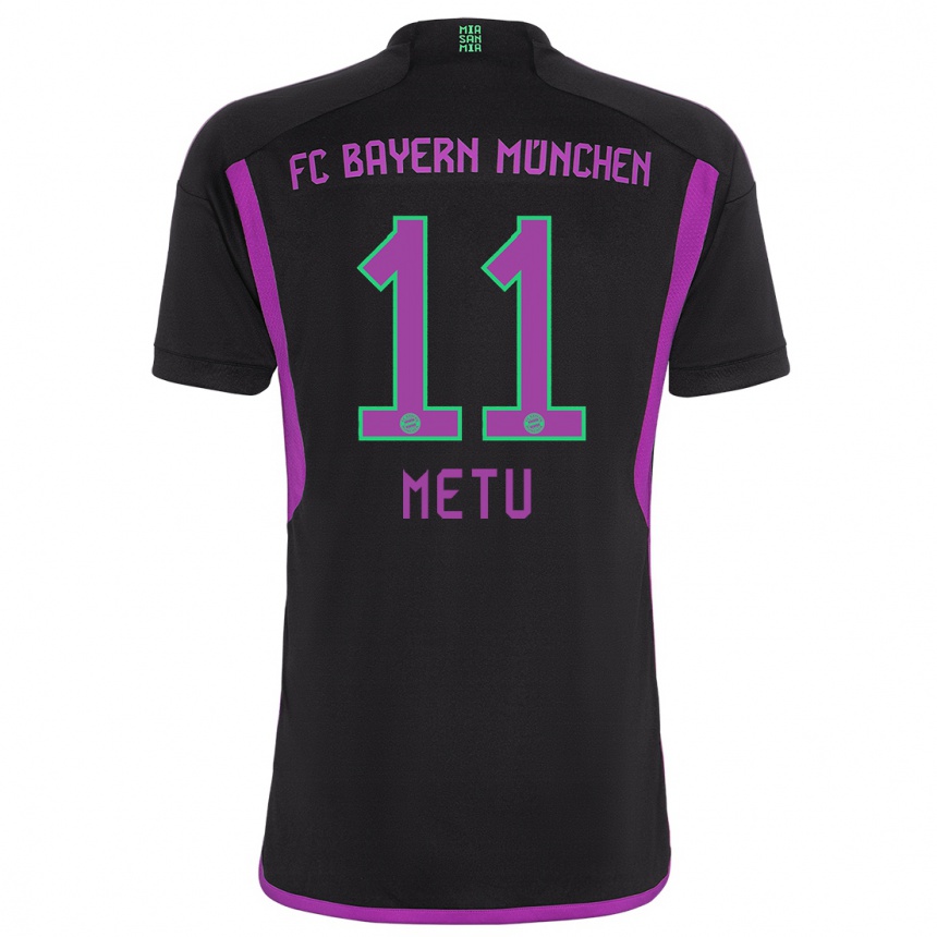 Kinder Fußball Emilian Metu #11 Schwarz Auswärtstrikot Trikot 2023/24 T-Shirt Luxemburg