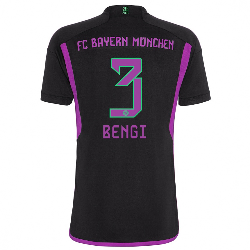 Kinder Fußball Kaan Bengi #3 Schwarz Auswärtstrikot Trikot 2023/24 T-Shirt Luxemburg