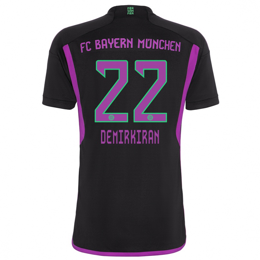 Kinder Fußball Ediz Demirkiran #22 Schwarz Auswärtstrikot Trikot 2023/24 T-Shirt Luxemburg