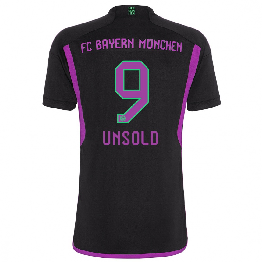 Kinder Fußball Samuel Unsold #9 Schwarz Auswärtstrikot Trikot 2023/24 T-Shirt Luxemburg