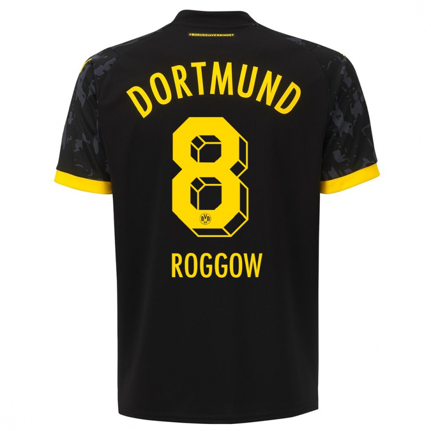 Kinder Fußball Franz Roggow #8 Schwarz Auswärtstrikot Trikot 2023/24 T-Shirt Luxemburg