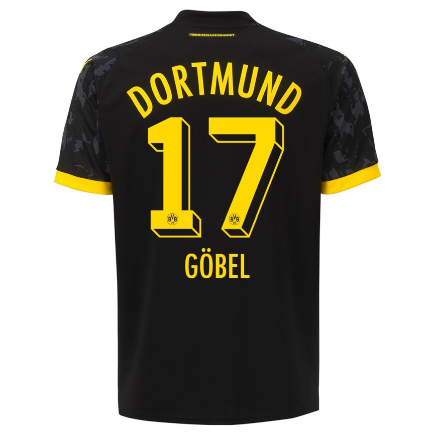 Kinder Fußball Patrick Göbel #17 Schwarz Auswärtstrikot Trikot 2023/24 T-Shirt Luxemburg