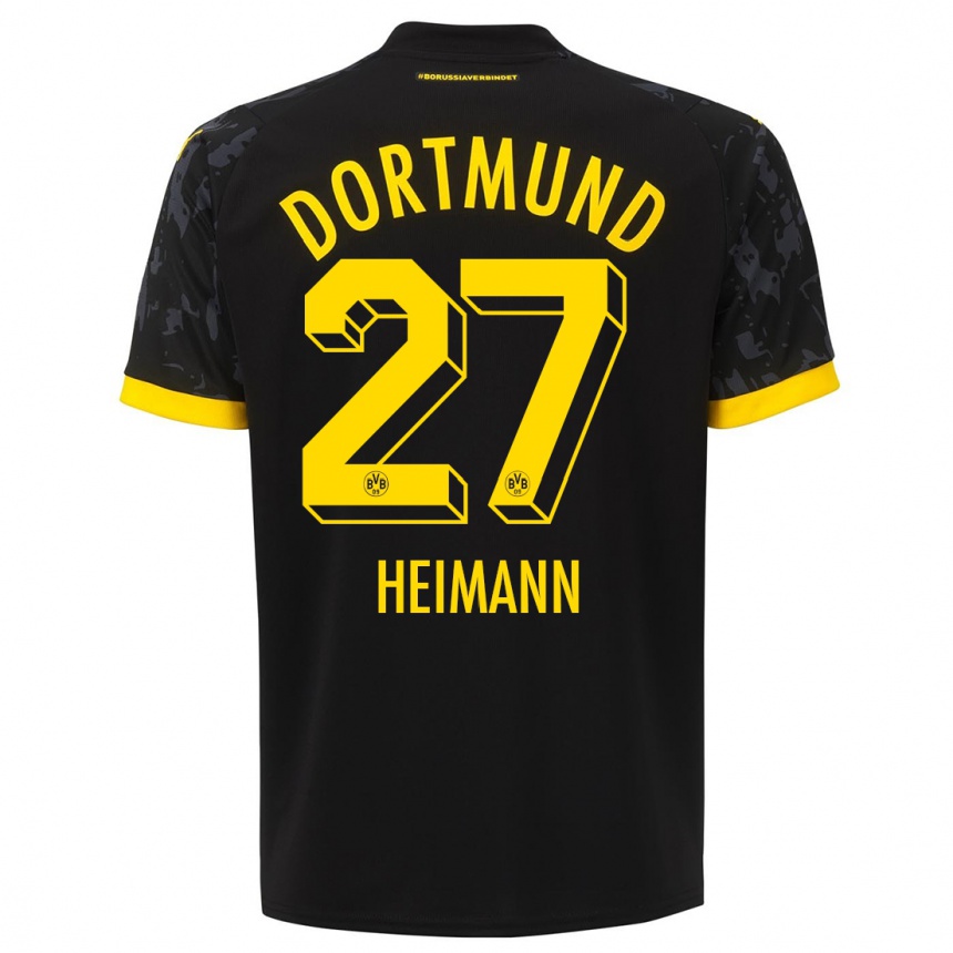 Kinder Fußball Wesley Heimann #27 Schwarz Auswärtstrikot Trikot 2023/24 T-Shirt Luxemburg