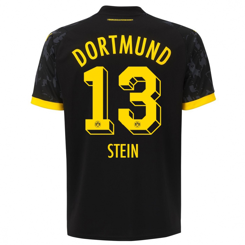 Kinder Fußball Daniel Stein #13 Schwarz Auswärtstrikot Trikot 2023/24 T-Shirt Luxemburg