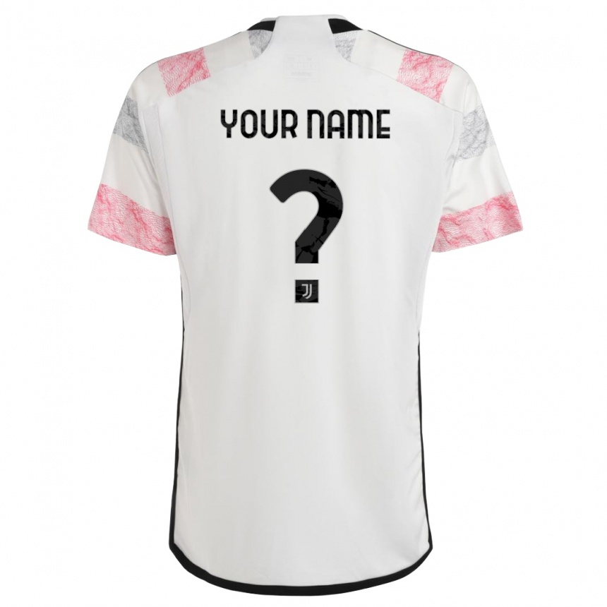 Kinder Fußball Ihren Namen #0 Weiß Rosa Auswärtstrikot Trikot 2023/24 T-Shirt Luxemburg