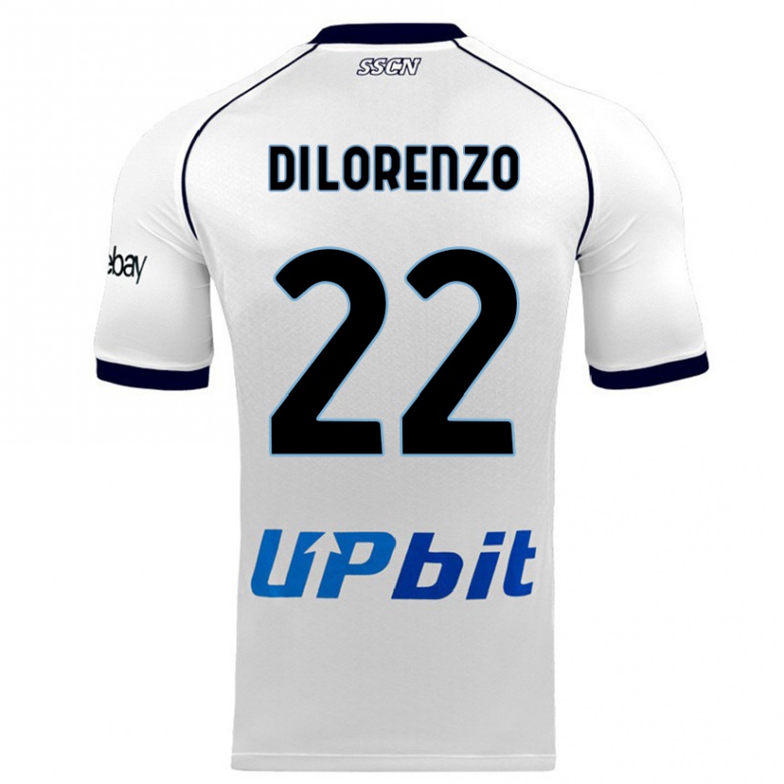 Kinder Fußball Giovanni Di Lorenzo #22 Weiß Auswärtstrikot Trikot 2023/24 T-Shirt Luxemburg