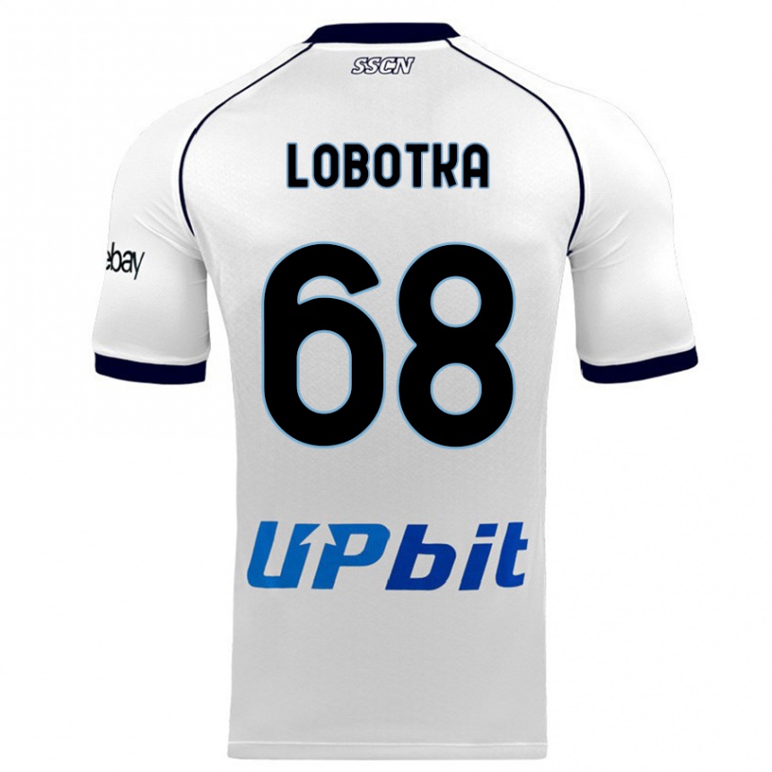 Kinder Fußball Stanislav Lobotka #68 Weiß Auswärtstrikot Trikot 2023/24 T-Shirt Luxemburg