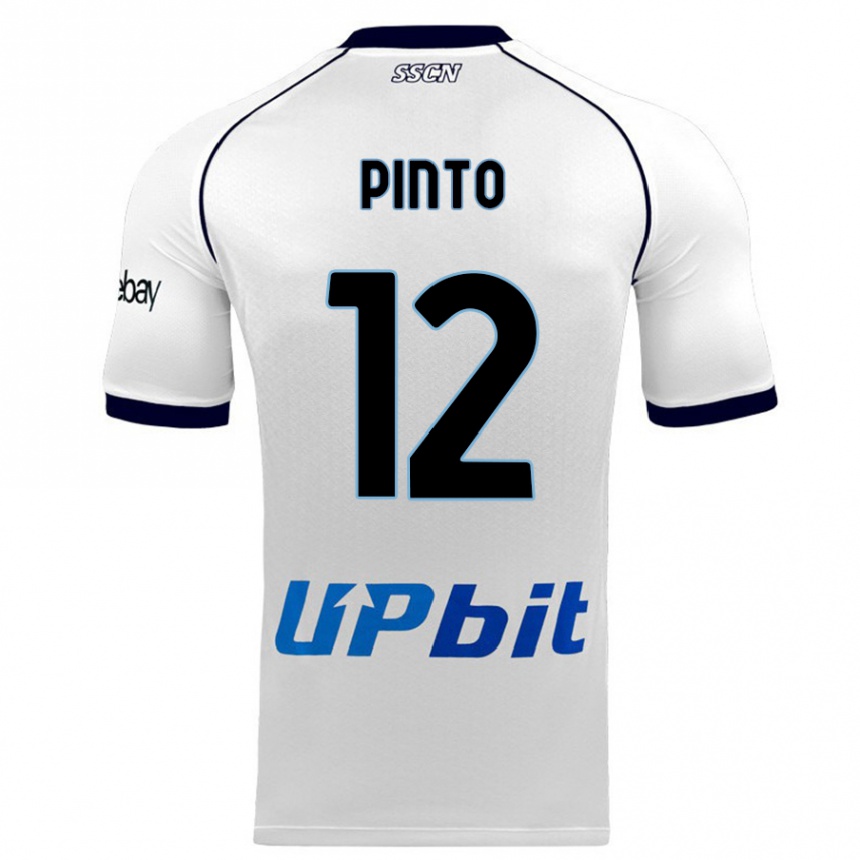 Kinder Fußball Ciro Pinto #12 Weiß Auswärtstrikot Trikot 2023/24 T-Shirt Luxemburg