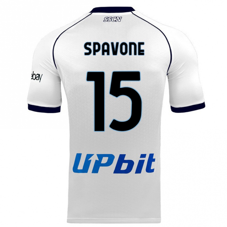 Kinder Fußball Alessandro Spavone #15 Weiß Auswärtstrikot Trikot 2023/24 T-Shirt Luxemburg