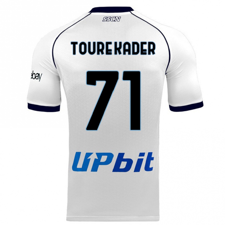 Kinder Fußball Aziz Toure Kader #71 Weiß Auswärtstrikot Trikot 2023/24 T-Shirt Luxemburg