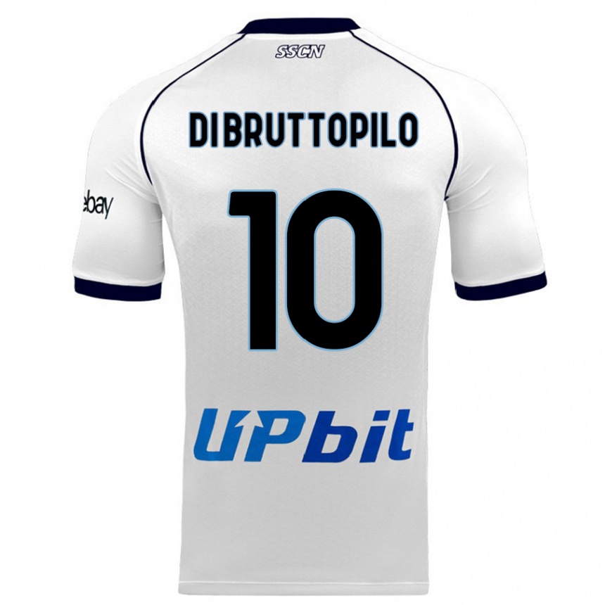 Kinder Fußball Giuseppe Ambrosino Di Bruttopilo #10 Weiß Auswärtstrikot Trikot 2023/24 T-Shirt Luxemburg