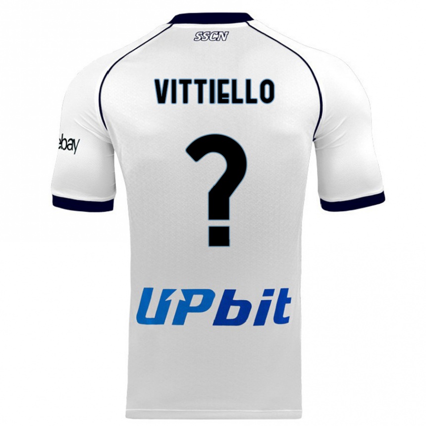 Kinder Fußball Antonio Vittiello #0 Weiß Auswärtstrikot Trikot 2023/24 T-Shirt Luxemburg