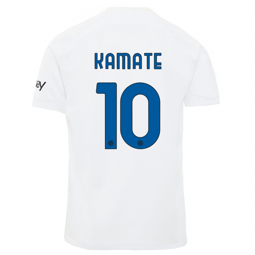 Kinder Fußball Issiaka Kamate #10 Weiß Auswärtstrikot Trikot 2023/24 T-Shirt Luxemburg