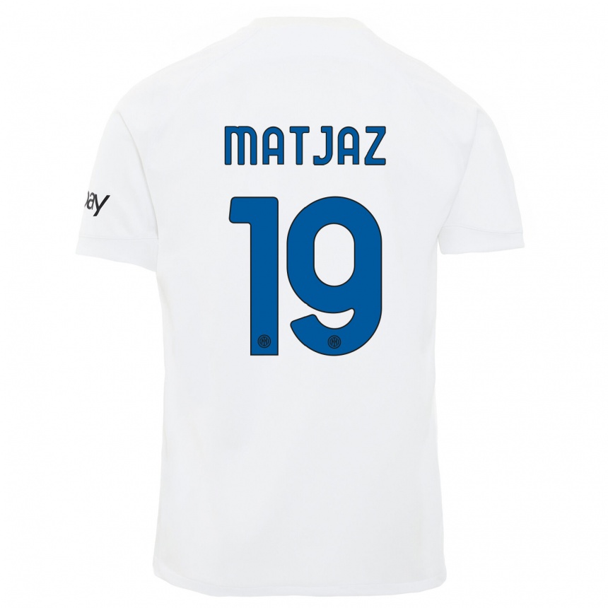 Kinder Fußball Samo Matjaz #19 Weiß Auswärtstrikot Trikot 2023/24 T-Shirt Luxemburg
