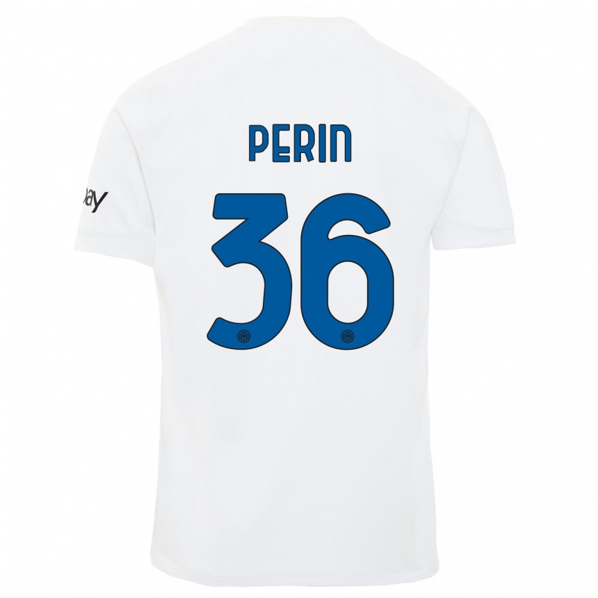 Kinder Fußball Nicolo Perin #36 Weiß Auswärtstrikot Trikot 2023/24 T-Shirt Luxemburg