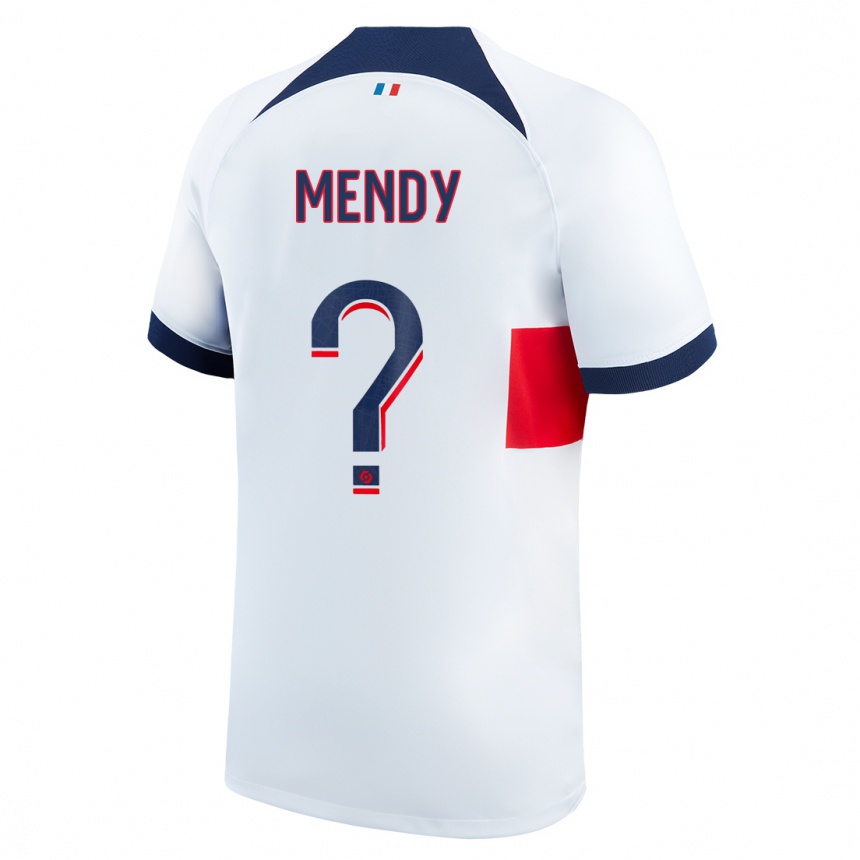 Kinder Fußball Tony Mendy #0 Weiß Auswärtstrikot Trikot 2023/24 T-Shirt Luxemburg