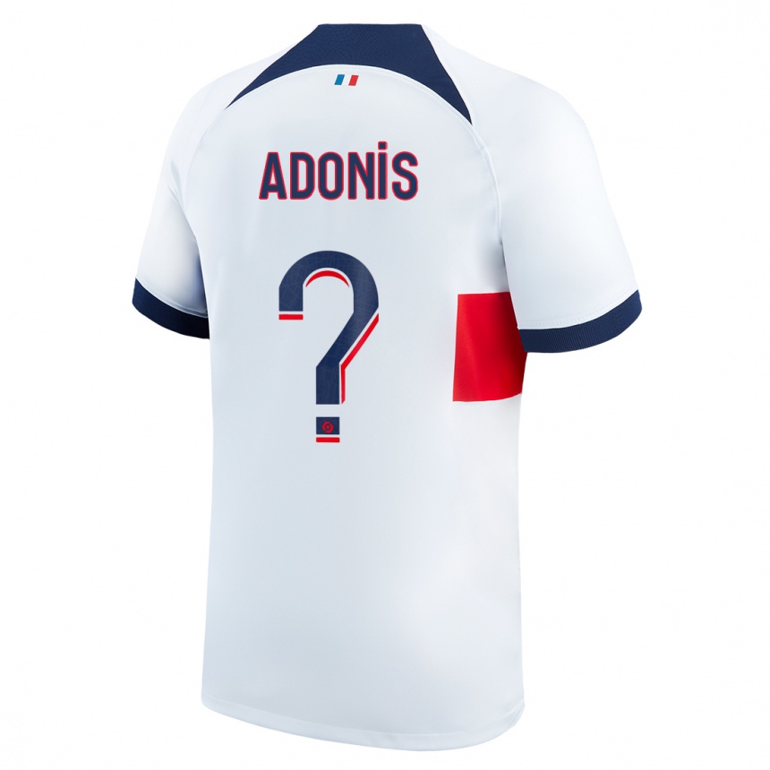 Kinder Fußball Erwan Adonis #0 Weiß Auswärtstrikot Trikot 2023/24 T-Shirt Luxemburg