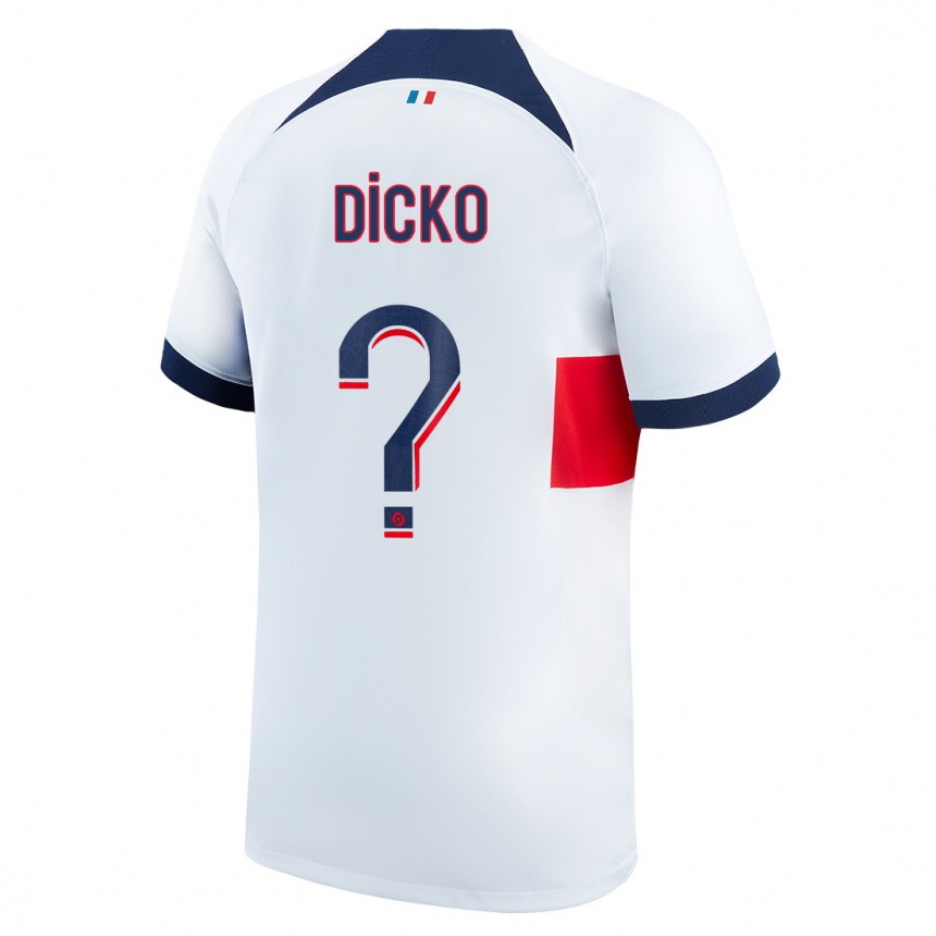 Kinder Fußball Aminata Dicko #0 Weiß Auswärtstrikot Trikot 2023/24 T-Shirt Luxemburg