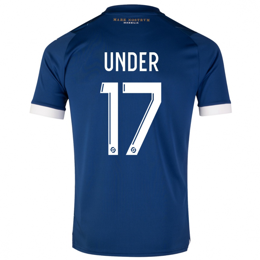 Kinder Fußball Cengiz Under #17 Dunkelblau Auswärtstrikot Trikot 2023/24 T-Shirt Luxemburg