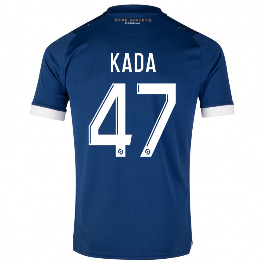 Kinder Fußball Joakim Kada #47 Dunkelblau Auswärtstrikot Trikot 2023/24 T-Shirt Luxemburg