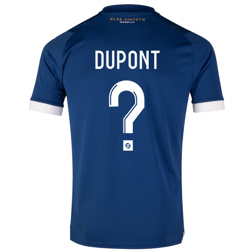 Kinder Fußball Hugo Dupont #0 Dunkelblau Auswärtstrikot Trikot 2023/24 T-Shirt Luxemburg