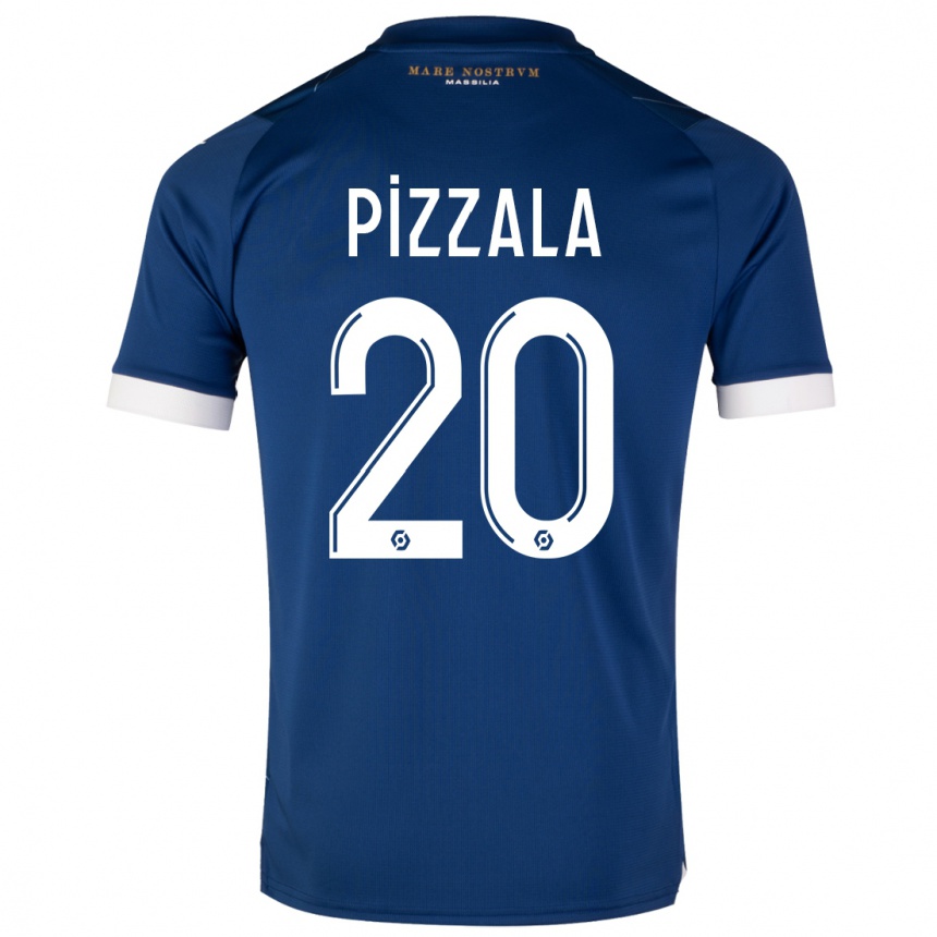 Kinder Fußball Caroline Pizzala #20 Dunkelblau Auswärtstrikot Trikot 2023/24 T-Shirt Luxemburg