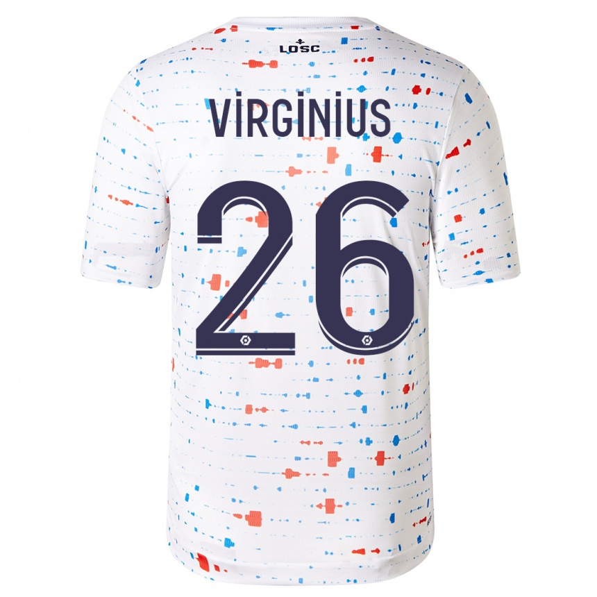 Kinder Fußball Alan Virginius #26 Weiß Auswärtstrikot Trikot 2023/24 T-Shirt Luxemburg