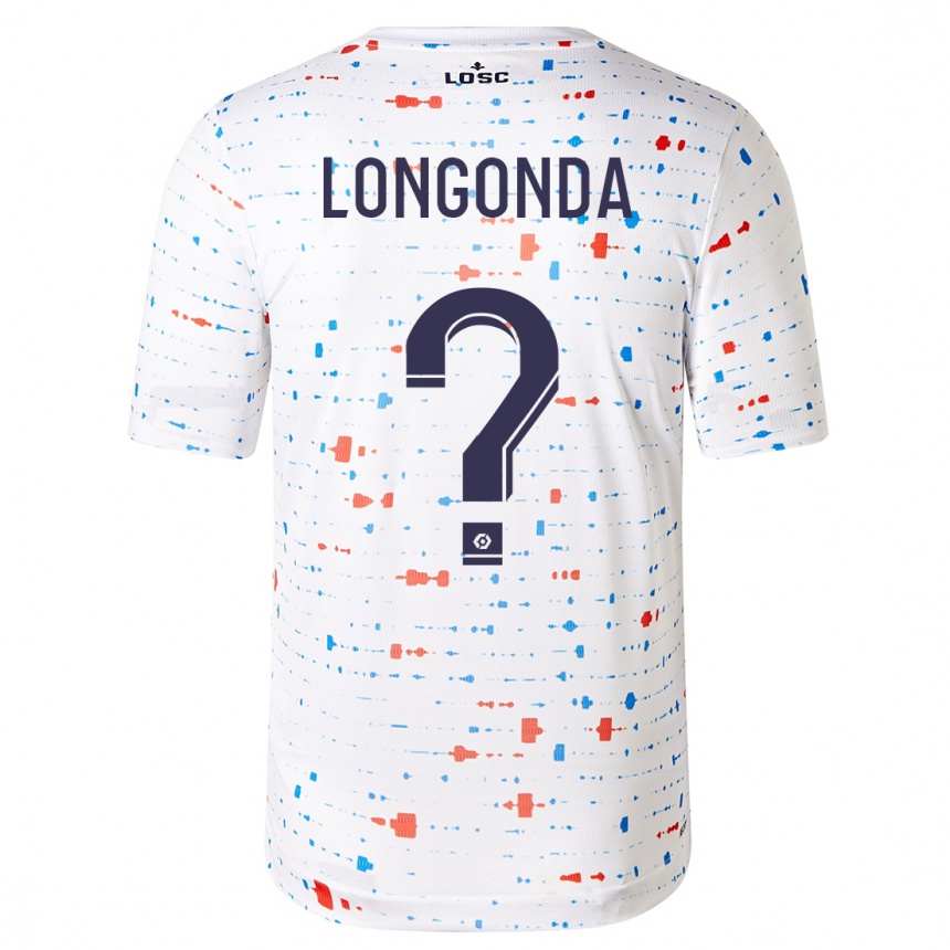 Kinder Fußball Jean-Pierre Longonda #0 Weiß Auswärtstrikot Trikot 2023/24 T-Shirt Luxemburg