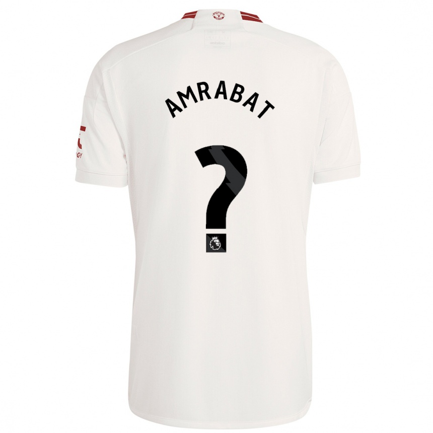 Kinder Fußball Sofyan Amrabat #0 Weiß Ausweichtrikot Trikot 2023/24 T-Shirt Luxemburg