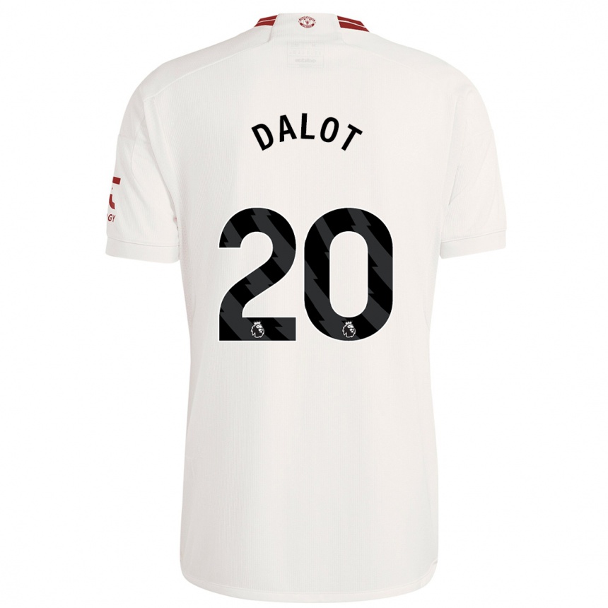 Kinder Fußball Diogo Dalot #20 Weiß Ausweichtrikot Trikot 2023/24 T-Shirt Luxemburg