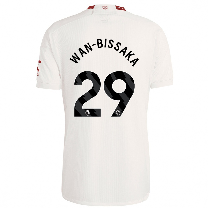 Kinder Fußball Aaron Wan-Bissaka #29 Weiß Ausweichtrikot Trikot 2023/24 T-Shirt Luxemburg