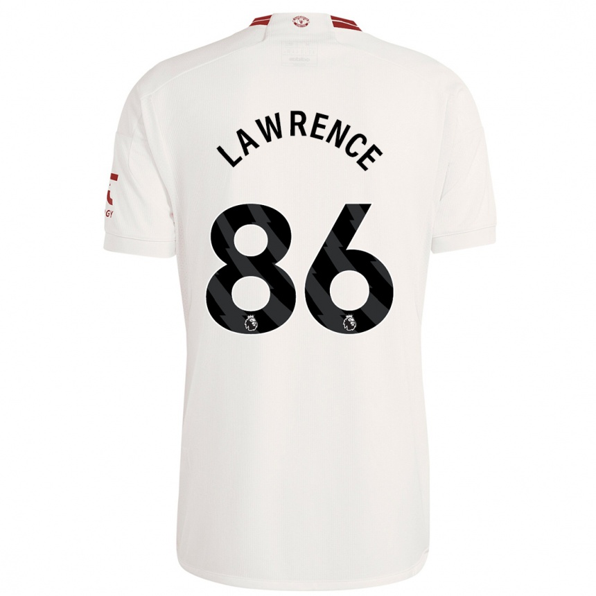 Kinder Fußball Marcus Lawrence #86 Weiß Ausweichtrikot Trikot 2023/24 T-Shirt Luxemburg