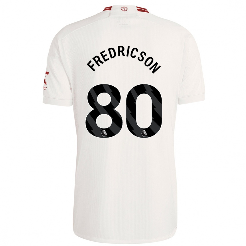 Kinder Fußball Tyler Fredricson #80 Weiß Ausweichtrikot Trikot 2023/24 T-Shirt Luxemburg