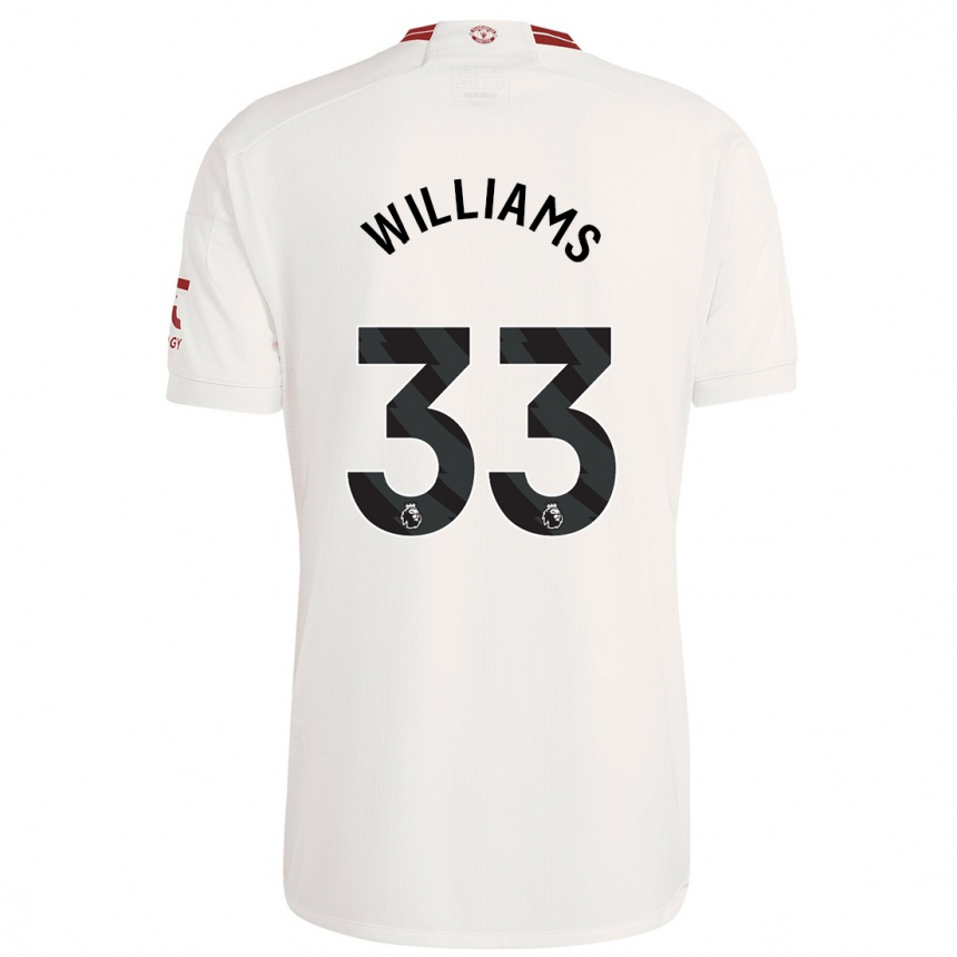 Kinder Fußball Brandon Williams #33 Weiß Ausweichtrikot Trikot 2023/24 T-Shirt Luxemburg