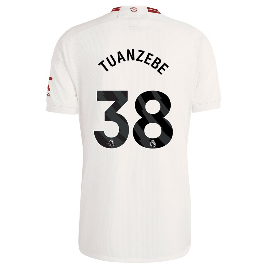 Kinder Fußball Axel Tuanzebe #38 Weiß Ausweichtrikot Trikot 2023/24 T-Shirt Luxemburg