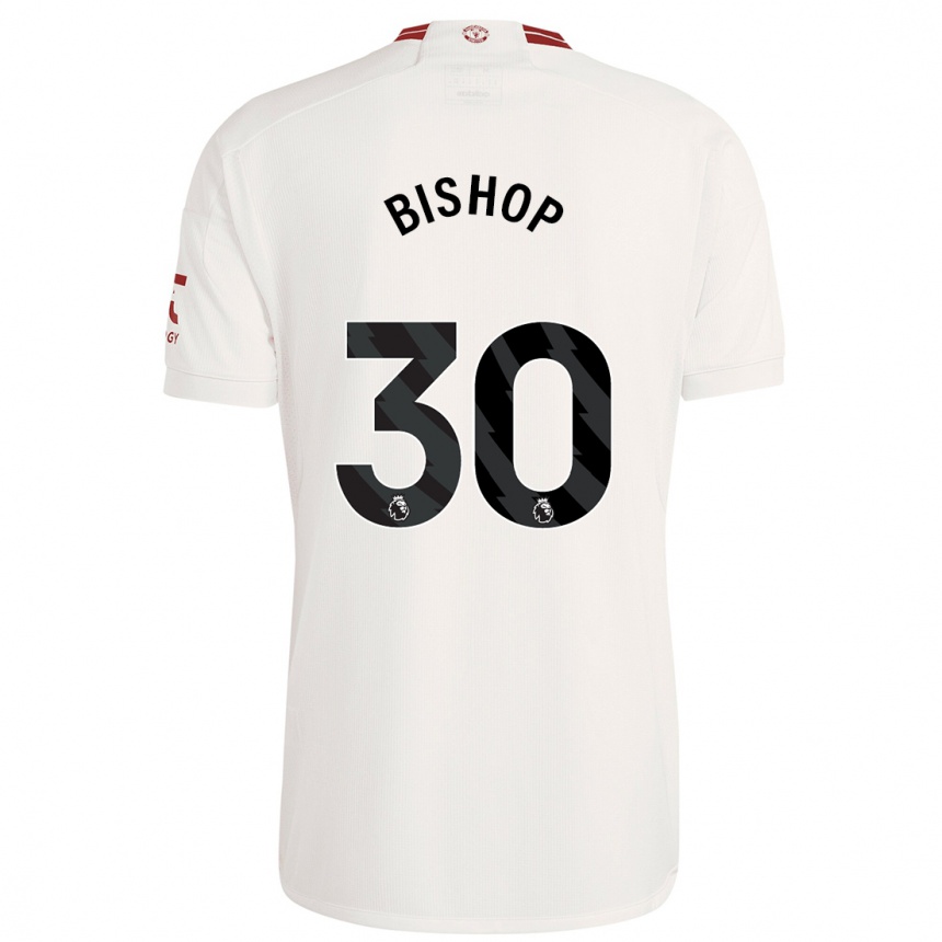 Kinder Fußball Nathan Bishop #30 Weiß Ausweichtrikot Trikot 2023/24 T-Shirt Luxemburg