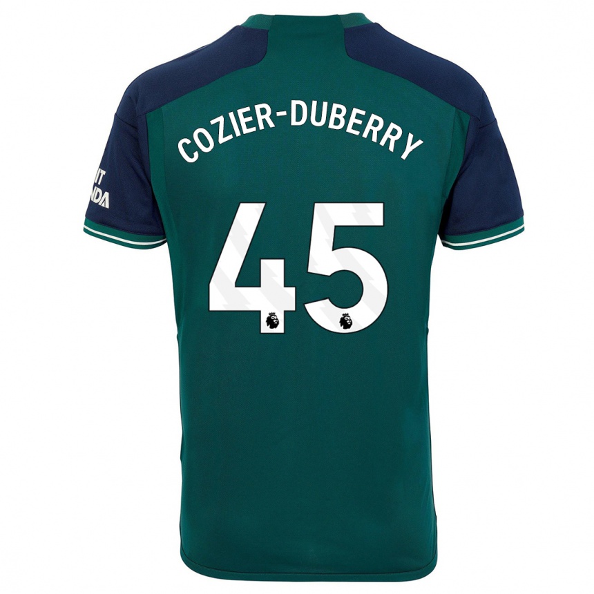 Kinder Fußball Amario Cozier-Duberry #45 Grün Ausweichtrikot Trikot 2023/24 T-Shirt Luxemburg