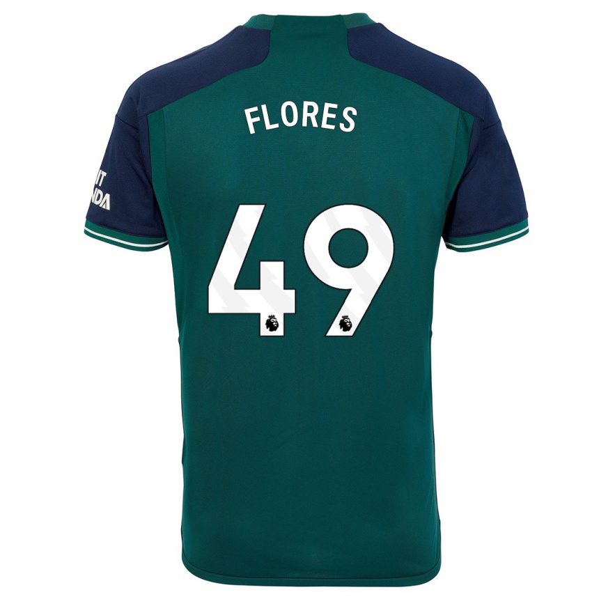 Kinder Fußball Marcelo Flores #49 Grün Ausweichtrikot Trikot 2023/24 T-Shirt Luxemburg