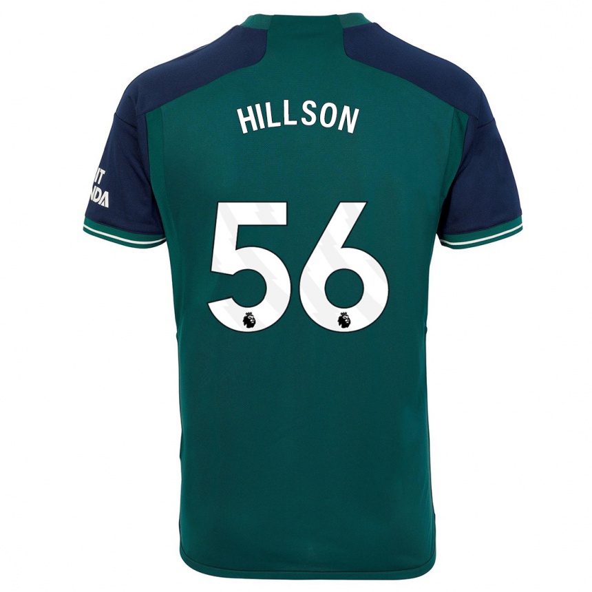 Kinder Fußball James Hillson #56 Grün Ausweichtrikot Trikot 2023/24 T-Shirt Luxemburg