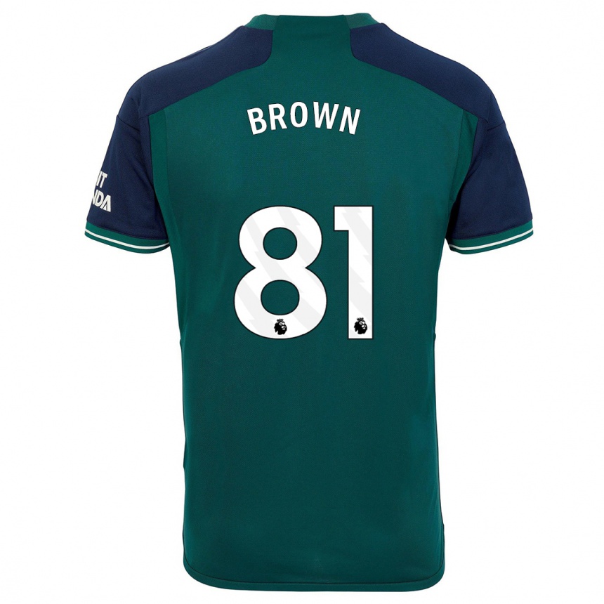 Kinder Fußball Luis Brown #81 Grün Ausweichtrikot Trikot 2023/24 T-Shirt Luxemburg